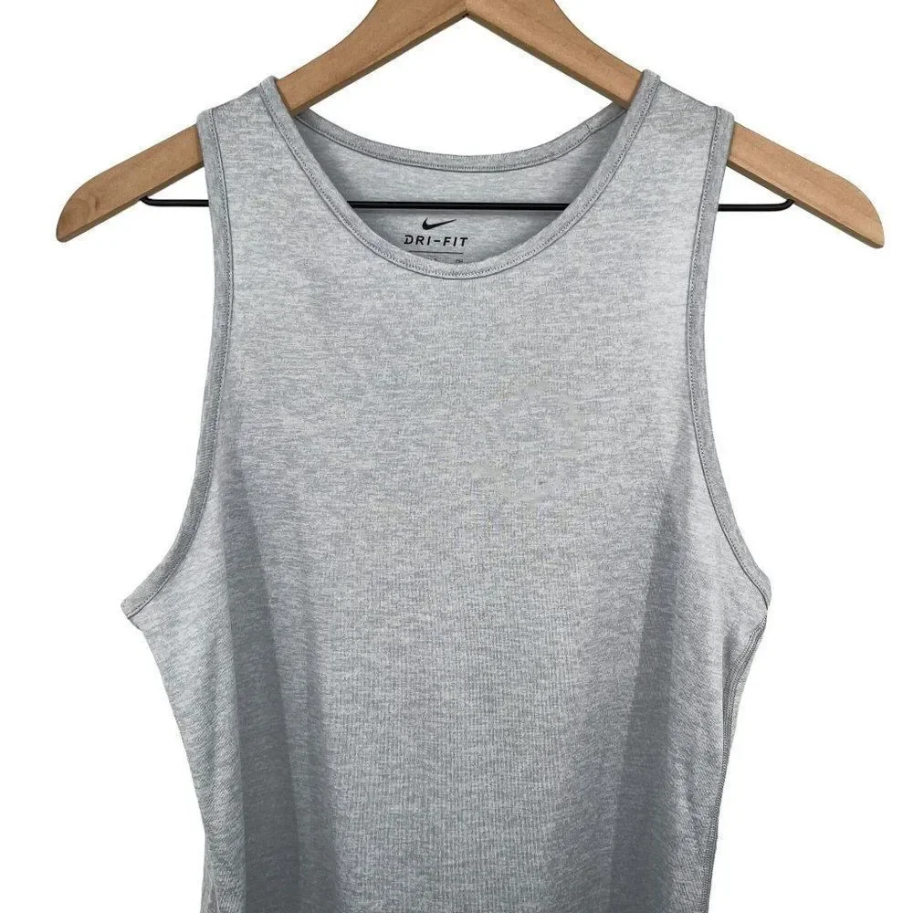 Nike Dry Training Tank Top Dri-Fit Sleeveless Athletic Workout Wolf Gray - Picture 4 of 7